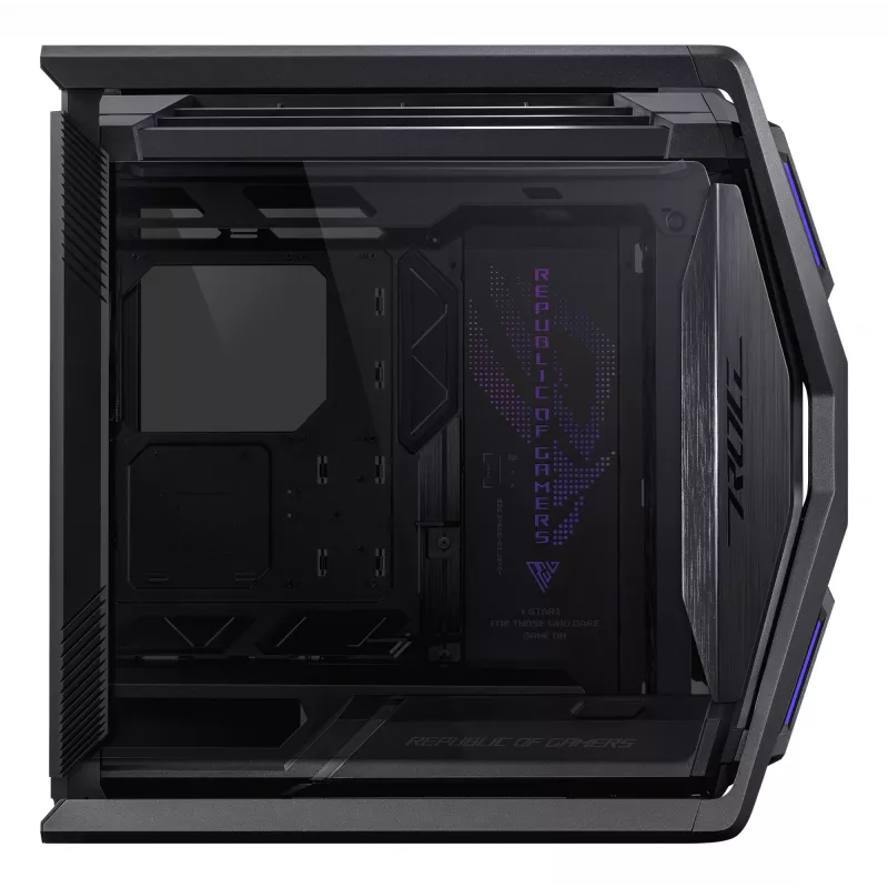 Caja de PC ASUS ROG Hyperion GR701 BTF Edition torre — negra, cristal templado, compatible con E-ATX/ATX/microATX, GPU 46 cm, radiador superior 420 mm