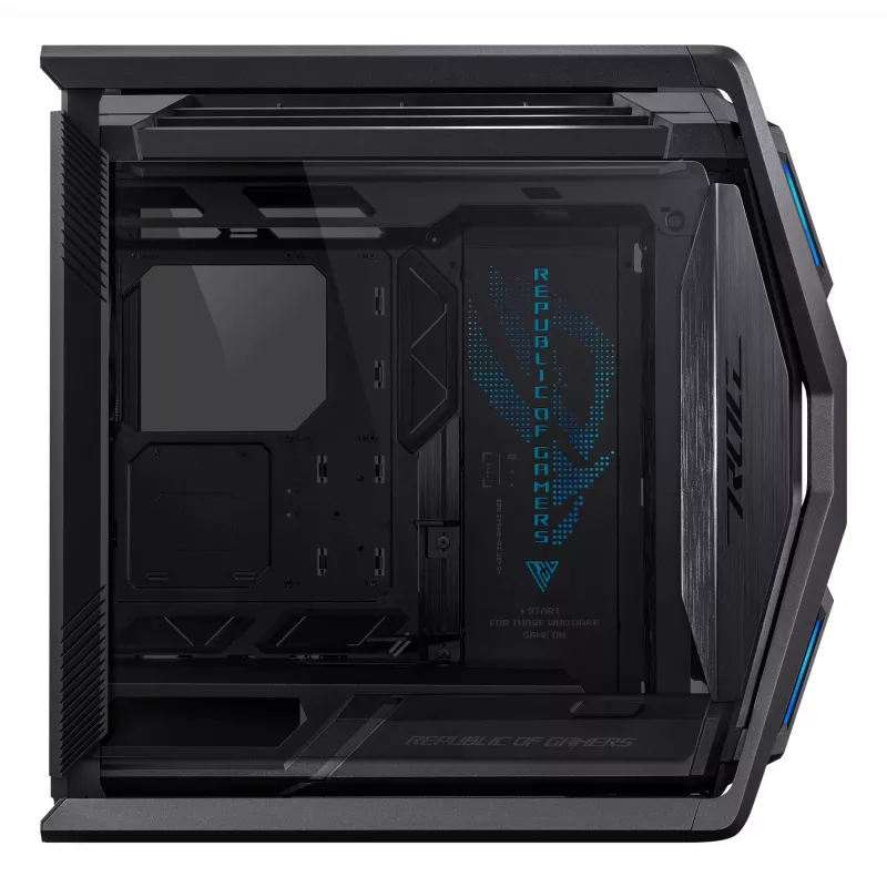 Caja de PC ASUS ROG Hyperion GR701 BTF Edition torre — negra, cristal templado, compatible con E-ATX/ATX/microATX, GPU 46 cm, radiador superior 420 mm
