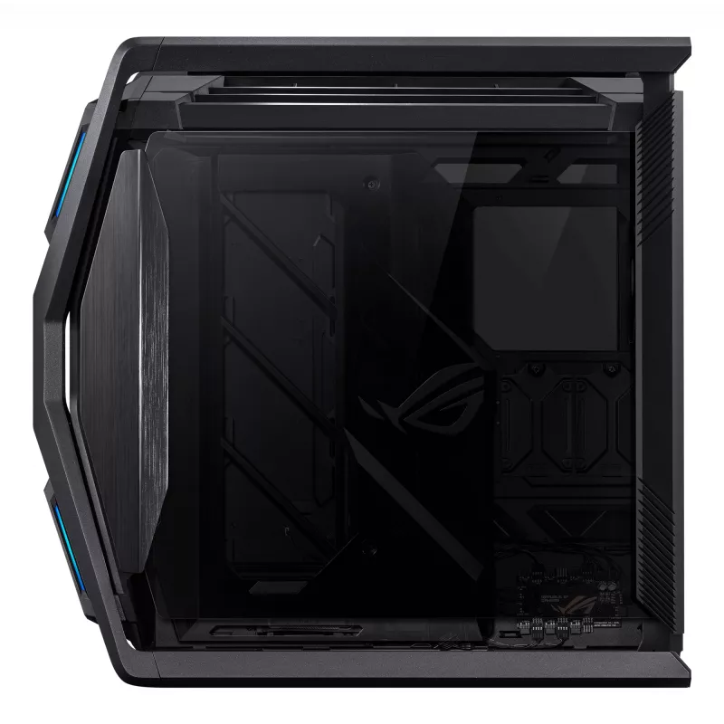 Caja de PC ASUS ROG Hyperion GR701 BTF Edition torre — negra, cristal templado, compatible con E-ATX/ATX/microATX, GPU 46 cm, radiador superior 420 mm