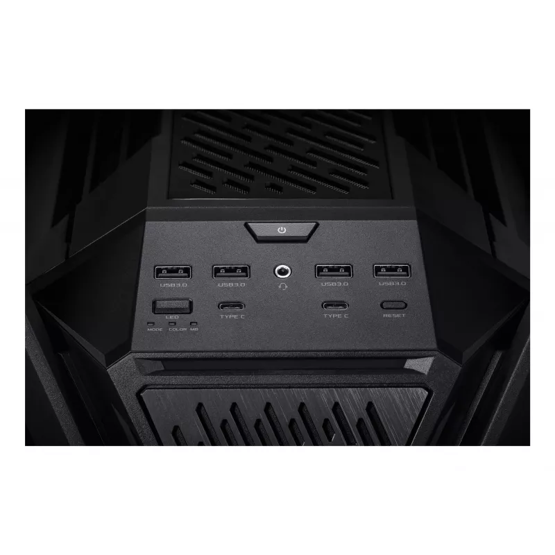 Caja de PC ASUS ROG Hyperion GR701 BTF Edition torre — negra, cristal templado, compatible con E-ATX/ATX/microATX, GPU 46 cm, radiador superior 420 mm