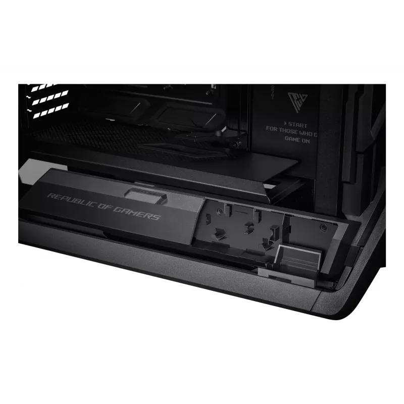 Caja de PC ASUS ROG Hyperion GR701 BTF Edition torre — negra, cristal templado, compatible con E-ATX/ATX/microATX, GPU 46 cm, radiador superior 420 mm