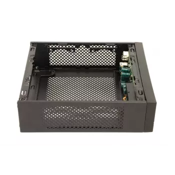 Caja de PC CHIEFTEC IX-01B-OP Small Form Factor SFF Mini-ITX, 1 bahía de 3,5 pulgadas, acero, negra
