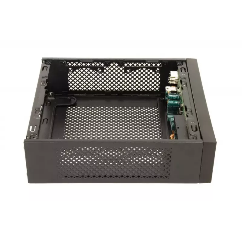 Caja de PC CHIEFTEC IX-01B-OP Small Form Factor SFF Mini-ITX, 1 bahía de 3,5 pulgadas, acero, negra