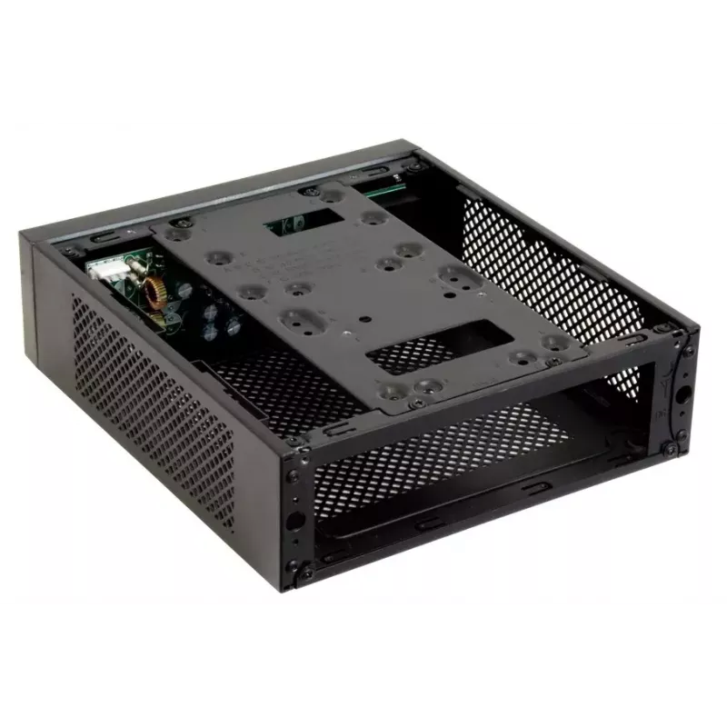 Caja de PC CHIEFTEC IX-01B-OP Small Form Factor SFF Mini-ITX, 1 bahía de 3,5 pulgadas, acero, negra