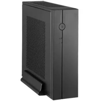 Caja de PC CHIEFTEC IX-01B-OP Small Form Factor SFF Mini-ITX, 1 bahía de 3,5 pulgadas, acero, negra