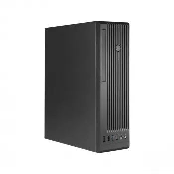 Caja de ordenador CHIEFTEC BE-10B-300 Small Form Factor negra, microATX, fuente de alimentación 300W, GPU 22 cm