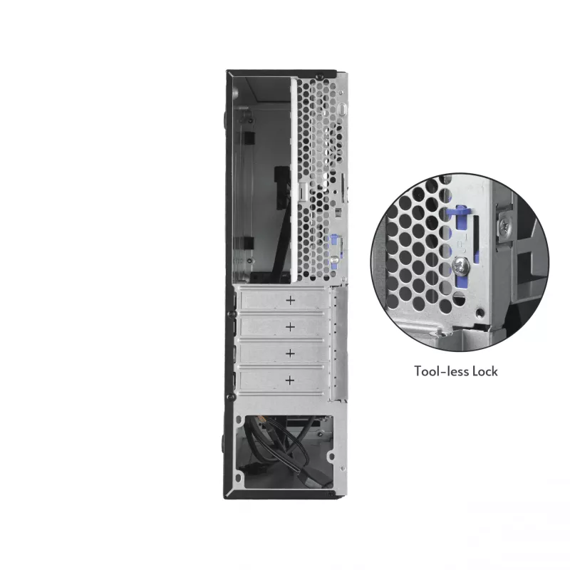 Chieftec UNI Series BE-10B-300 caja de PC Small Form Factor, microATX/Mini-ITX, con fuente TFX de 300 W incluida, 2x USB 3.2 Gen 1, 2x USB 2.0, negra