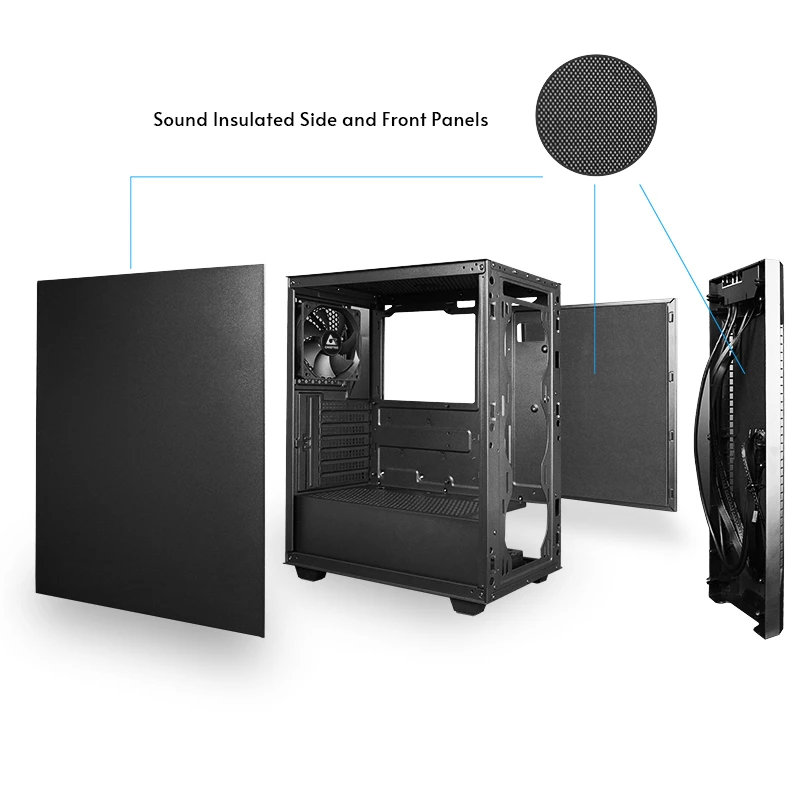 Caja de PC CHIEFTEC AS-01B-OP torre Full ATX, compatible con GPU de hasta 320 mm, altura de disipador de CPU 170 mm, 2 bahías de 3,5 pulgadas + 2 de 2,5 pulgadas, USB 3.2 Gen1