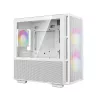 DeepCool CH360 caja de PC Micro-ATX, vidrio templado, sin fuente de alimentación, blanca