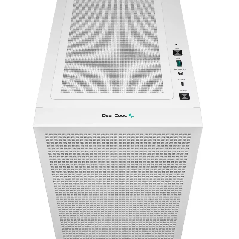 DeepCool CH360 caja de PC Micro-ATX, vidrio templado, sin fuente de alimentación, blanca