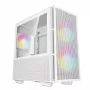 DeepCool CH360 caja de PC Micro-ATX, vidrio templado, sin fuente de alimentación, blanca