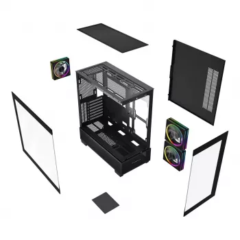 Caja de PC GEMBIRD Fornax X550, ATX, negra