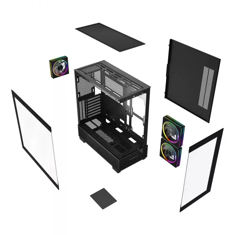 Caja de PC GEMBIRD Fornax X550, ATX, negra