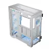 Caja de PC MODECOM HORIZON FLOW MIDI blanca — torre Midi, ARGB, cristal templado, micro ATX, USB-C, 3x140mm delante, 1x140mm detrás, GPU hasta 400 mm, altura de disipador de CPU 172 mm