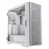 Caja de PC MODECOM HORIZON FLOW MIDI blanca — torre Midi, ARGB, cristal templado, micro ATX, USB-C, 3x140mm delante, 1x140mm detrás, GPU hasta 400 mm, altura de disipador de CPU 172 mm