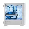 Caja de PC MODECOM HORIZON FLOW MIDI blanca — torre Midi, ARGB, cristal templado, micro ATX, USB-C, 3x140mm delante, 1x140mm detrás, GPU hasta 400 mm, altura de disipador de CPU 172 mm