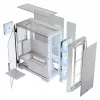 Caja de PC MODECOM HORIZON FLOW MIDI blanca — torre Midi, ARGB, cristal templado, micro ATX, USB-C, 3x140mm delante, 1x140mm detrás, GPU hasta 400 mm, altura de disipador de CPU 172 mm