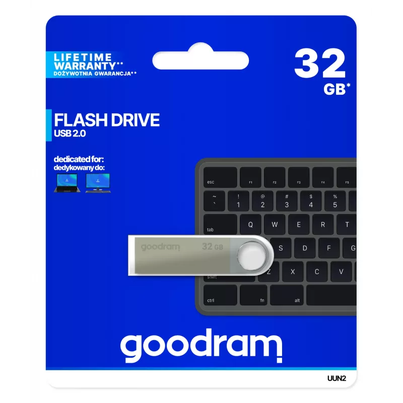 Memoria USB Goodram UUN2 32 GB USB Type-A 2.0 plateada