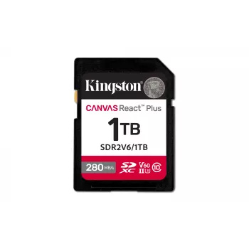 Kingston Technology 1TB Canvas React Plus SDXC UHS-II 280R/150W U3 V60 para Full HD/4K