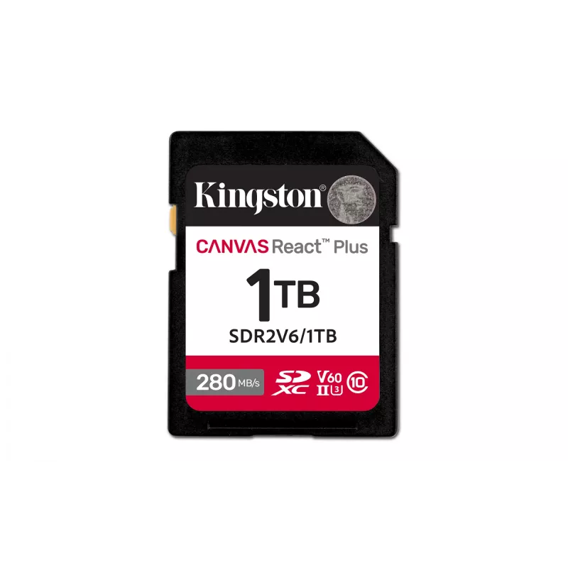 Kingston Technology 1TB Canvas React Plus SDXC UHS-II 280R/150W U3 V60 para Full HD/4K