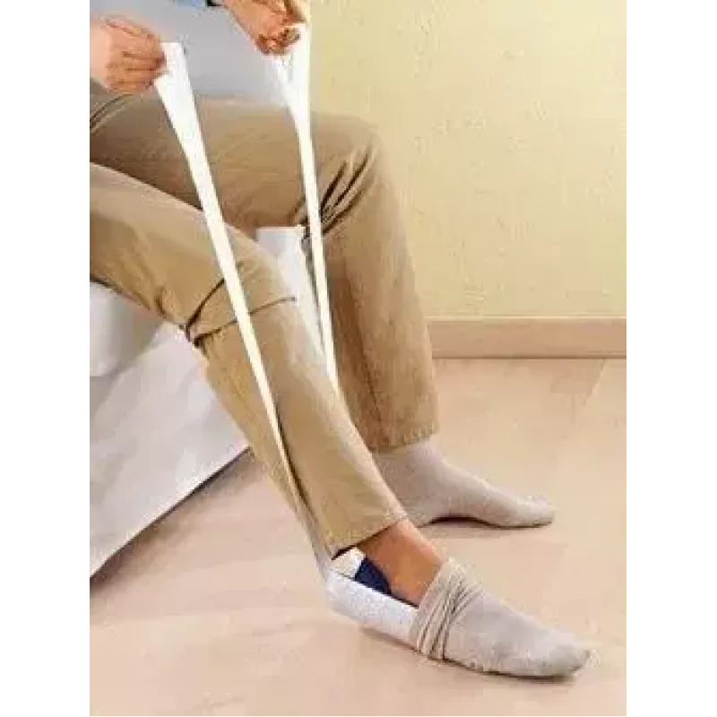Ayuda para ponerse calcetines SUNDO 25010 – calzador de calcetines de nailon, azul