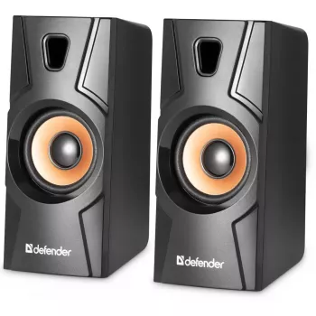 Altavoz de sobremesa con cable DEFENDER Aurora S8 — 2.0, 8 W RMS, alimentación USB, 3,5 mm, negro