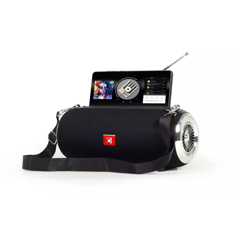 Altavoz portátil BT GEMBIRD con radio FM y antena - Negro