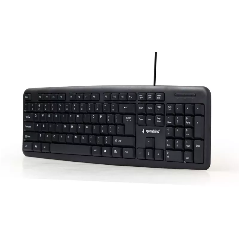 GEMBIRD KB-U-103 Estándar - Teclado - Con cable USB - Negro - Qwerty US/Int'l
