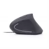 Ratón óptico GEMBIRD MUS-ERGO-01 - ergonómico, 6 botones, rueda, USB, Negro