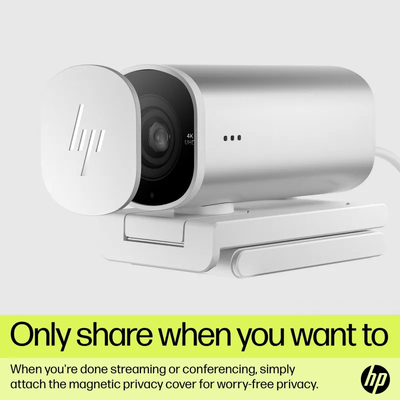 HP 960 Webcam de streaming 4K, 8 MP, 3840 x 2160 píxeles, 4K Ultra HD, 30 fps, 5x, Hogar