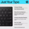 HP 350 Teclado Bluetooth compacto multidispositivo, inalámbrico, Bluetooth, mecánico, QWERTY, Negro