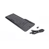 HP 400 Teclado con cable retroiluminado, tamaño completo (100%), cable, USB, mecánico, QWERTY, Negro