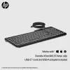 HP 400 Teclado con cable retroiluminado, tamaño completo (100%), cable, USB, mecánico, QWERTY, Negro