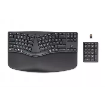 HP 960 Teclado inalámbrico ergonómico, formato completo (100%), inalámbrico, RF Wireless + Bluetooth, membrana, QWERTZ, Negro