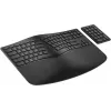 HP 965 Teclado inalámbrico ergonómico, formato completo (100%), inalámbrico, RF Wireless + Bluetooth, membrana, QWERTY, Negro