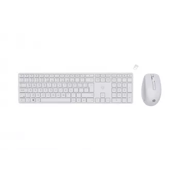 HP 650 Combo de teclado y ratón inalámbricos, inalámbrico, RF Wireless, membrana, QWERTY, Blanco, ratón incluido