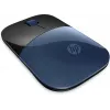 HP Ratón inalámbrico Z3700, ambidiestro, Blue LED, RF Wireless, 1200 DPI, Negro, Azul