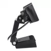 Manhattan Webcam USB, dos megapíxeles (precio especial), 1080p Full HD, USB-A, micrófono integrado, base con clip ajustable, 30 fotogramas por segundo, negro, tres años de garantía, caja