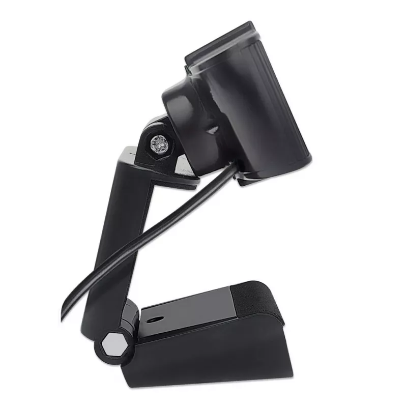 Manhattan Webcam USB, dos megapíxeles (precio especial), 1080p Full HD, USB-A, micrófono integrado, base con clip ajustable, 30 fotogramas por segundo, negro, tres años de garantía, caja
