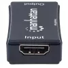 Repetidor AV Manhattan Repetidor HDMI 4K@60Hz, 1xHDMI entrada/salida, ancho de banda de 600 MHz, hasta 40 m, alimentación por micro-USB, negro