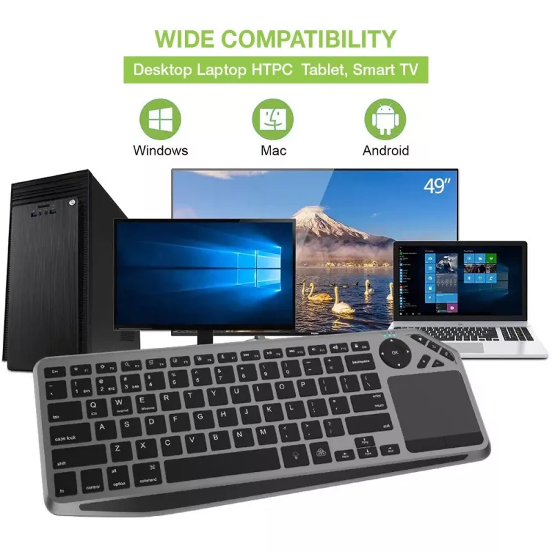 Techly ICTB9801TB Teclado universal RF inalámbrico + Bluetooth QWERTY US English negro