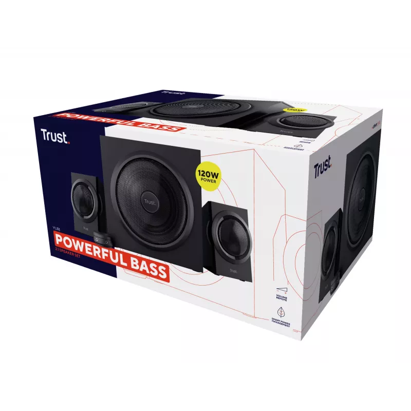 Trust Yuri Conjunto de altavoces 60 W universal negro 2.1 canales 1 vía 15 W