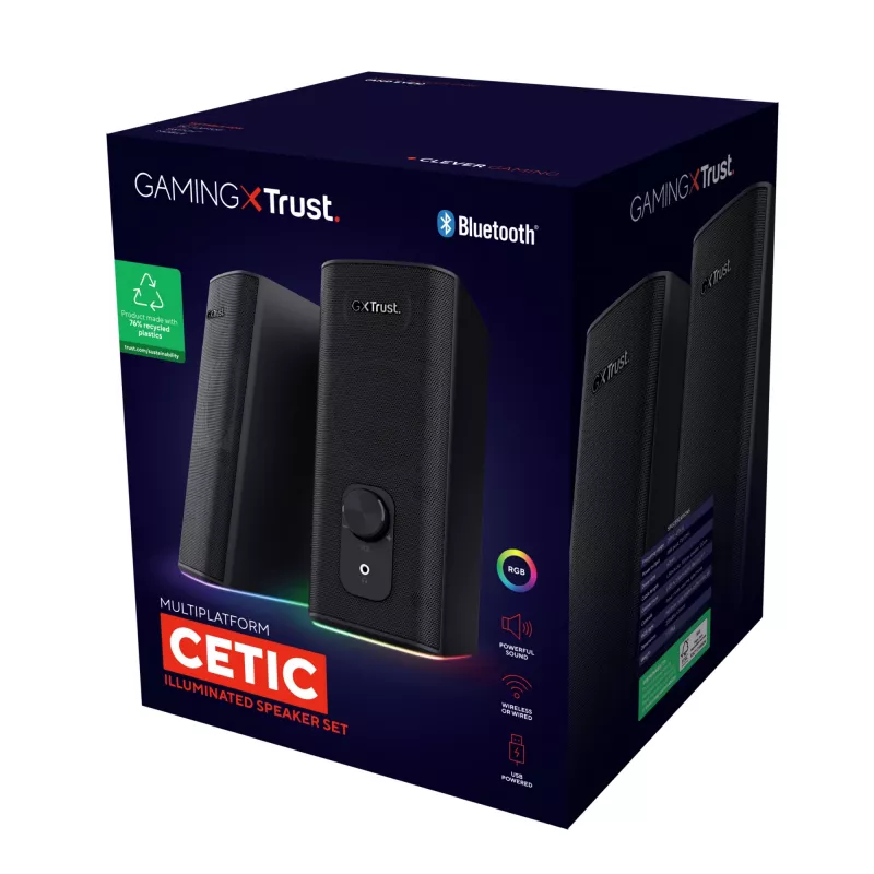 Trust GXT 612 CETIC negro con cable e inalámbrico 18 W