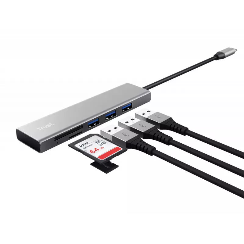 Trust Halyx USB 3.2 Gen 1 (3.1 Gen 1) Type-C 104 Mbit/s aluminio