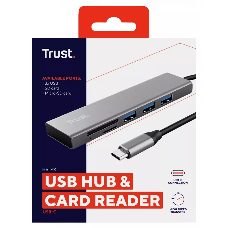Trust Halyx USB 3.2 Gen 1 (3.1 Gen 1) Type-C 104 Mbit/s aluminio
