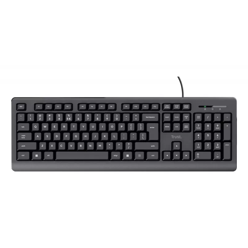 Trust 24639 Teclado de oficina USB US-inglés negro