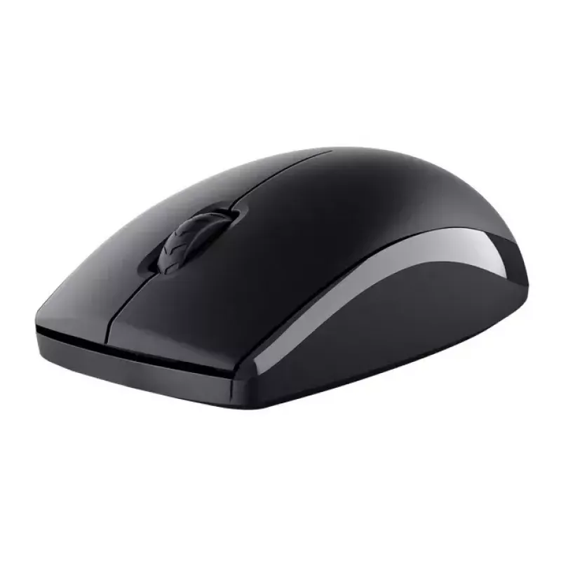 Conjunto de teclado y ratón inalámbrico TRUST Primo — teclado de tamaño completo QWERTY US-inglés, receptor RF USB-A, ratón óptico de 1200 DPI, negro