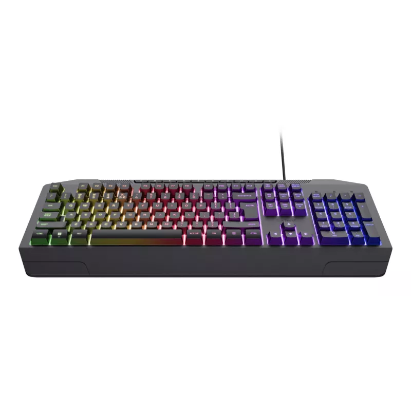 Teclado gaming con cable TRUST GXT 836 Evocx USB QWERTY US-inglés, iluminación RGB, reposamuñecas, 114 teclas, formato 110%