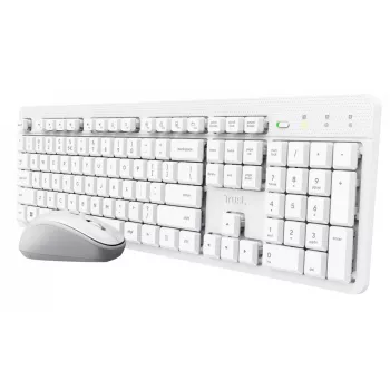Trust Ody II Teclado y ratón incluidos de oficina/doméstico RF inalámbrico QWERTY US-inglés blanco