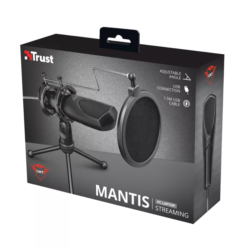 Trust GXT 232 Mantis Micrófono para PC negro